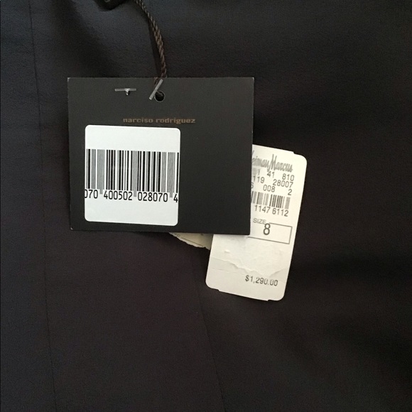 Narciso Rodriguez Black Silk Midi Dress 8 - Picture 8 of 8